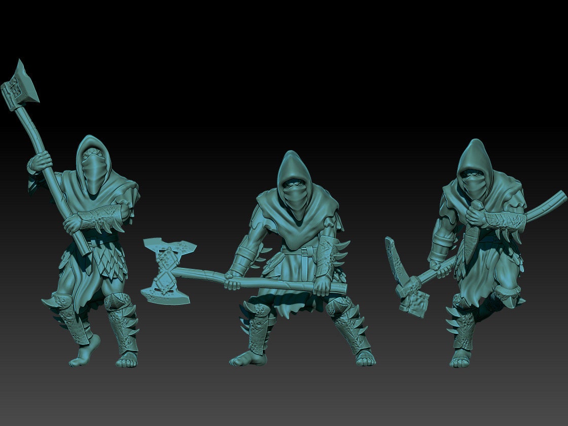 Deepmine goblins stalkers 28mm miniatures fantasy dungeons and dragons miniature wargaming miniatures tabletop dnd miniatures
