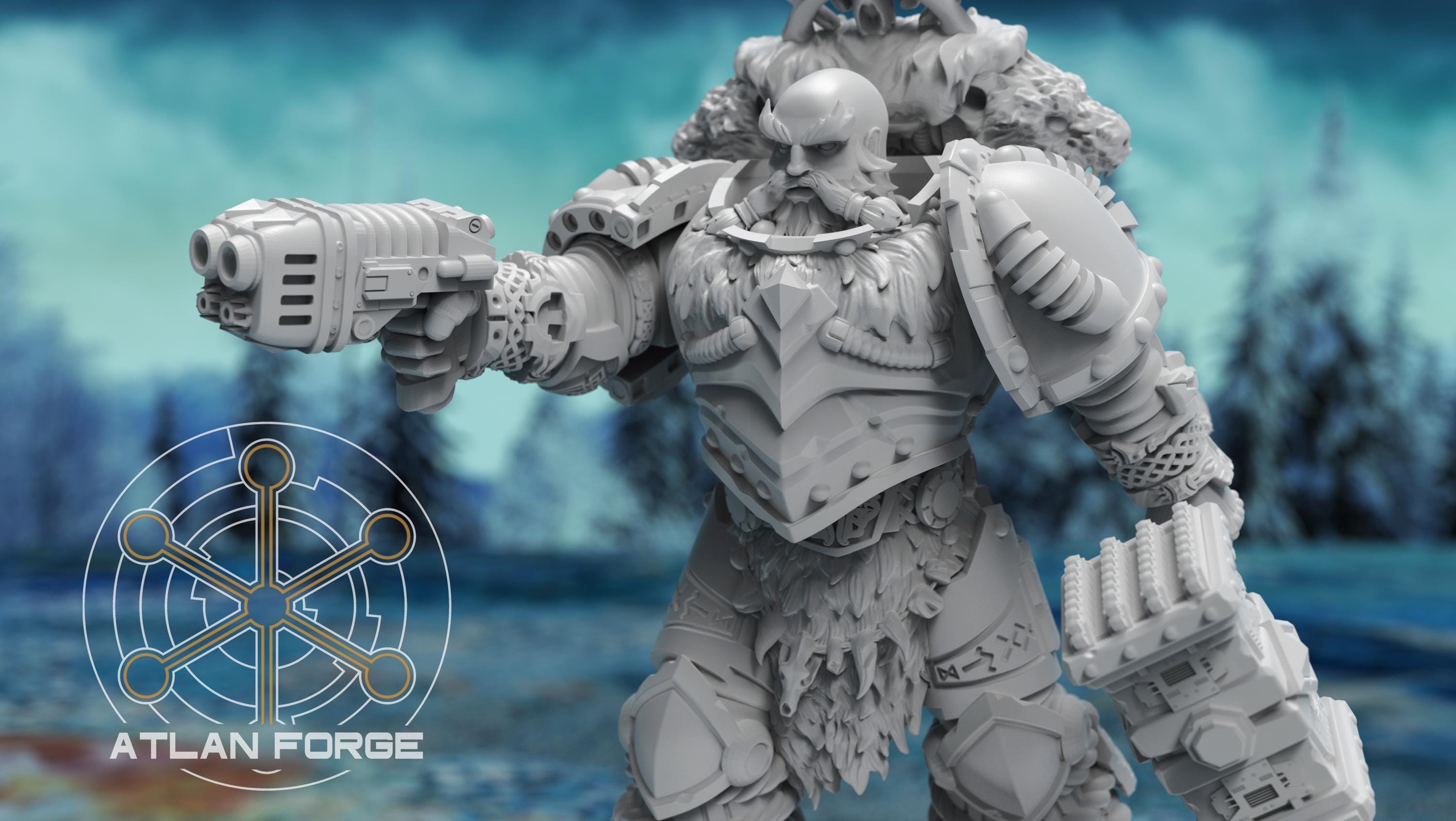 Hrungir Asgardian Champion 32mm wargame fantasy miniature dnd wargaming miniature dungeons and dragons painting gift RPG tabletop minis