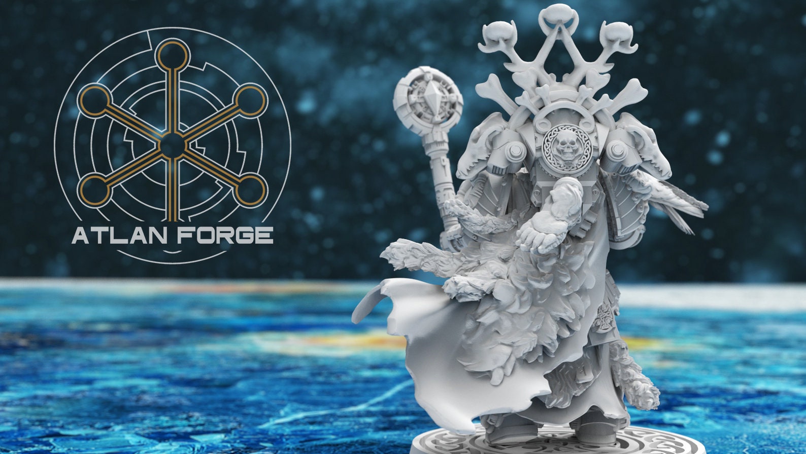 Asgardian Storm Priest 32mm wargame fantasy miniature dnd wargaming miniature dungeons and dragons painting gift RPG tabletop minis