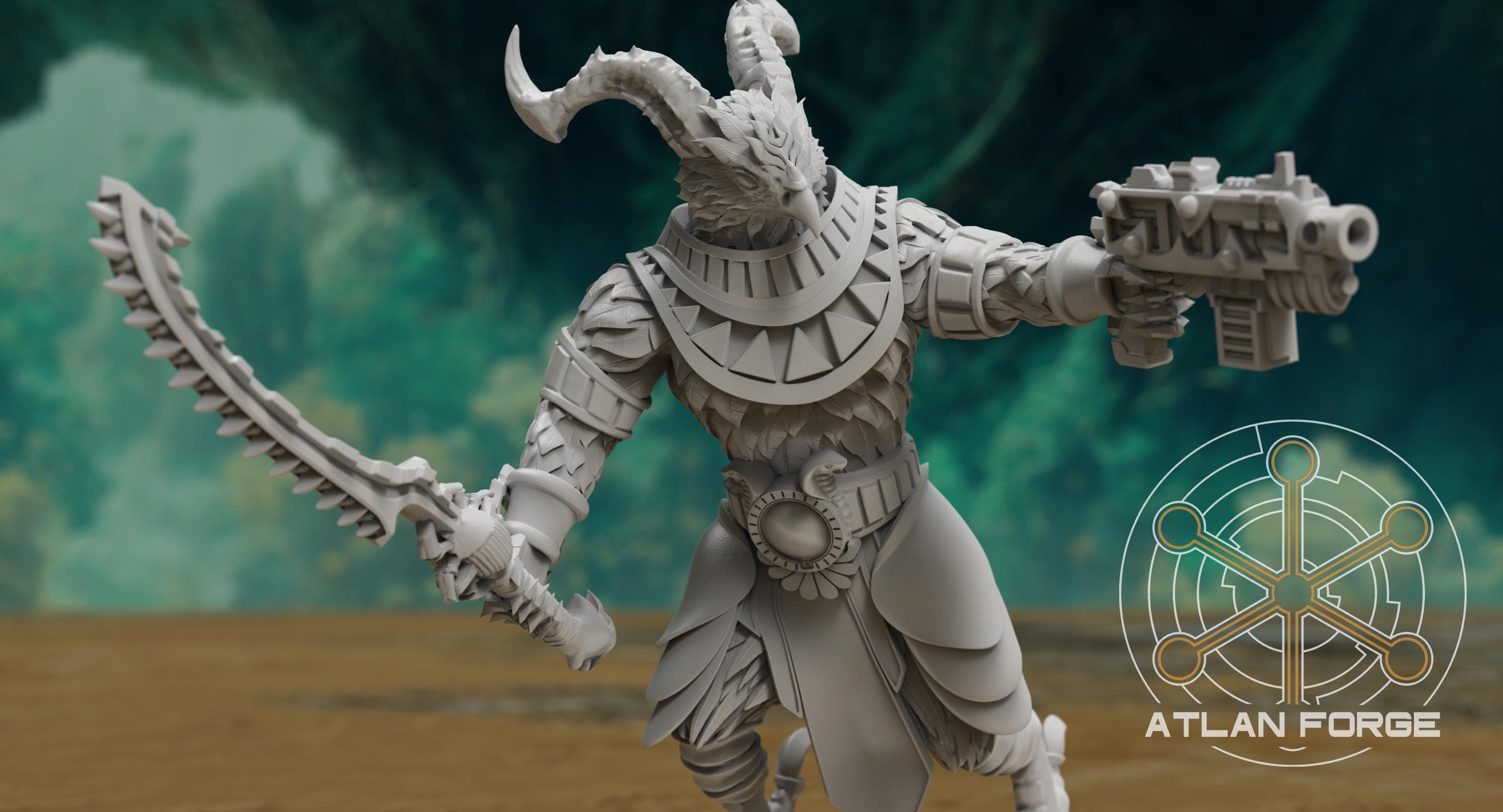 Avian Berserkers 32mm sci-fi fantasy miniature tabletop games grimdark RPGs dnd wargaming miniature dungeons and dragons painting