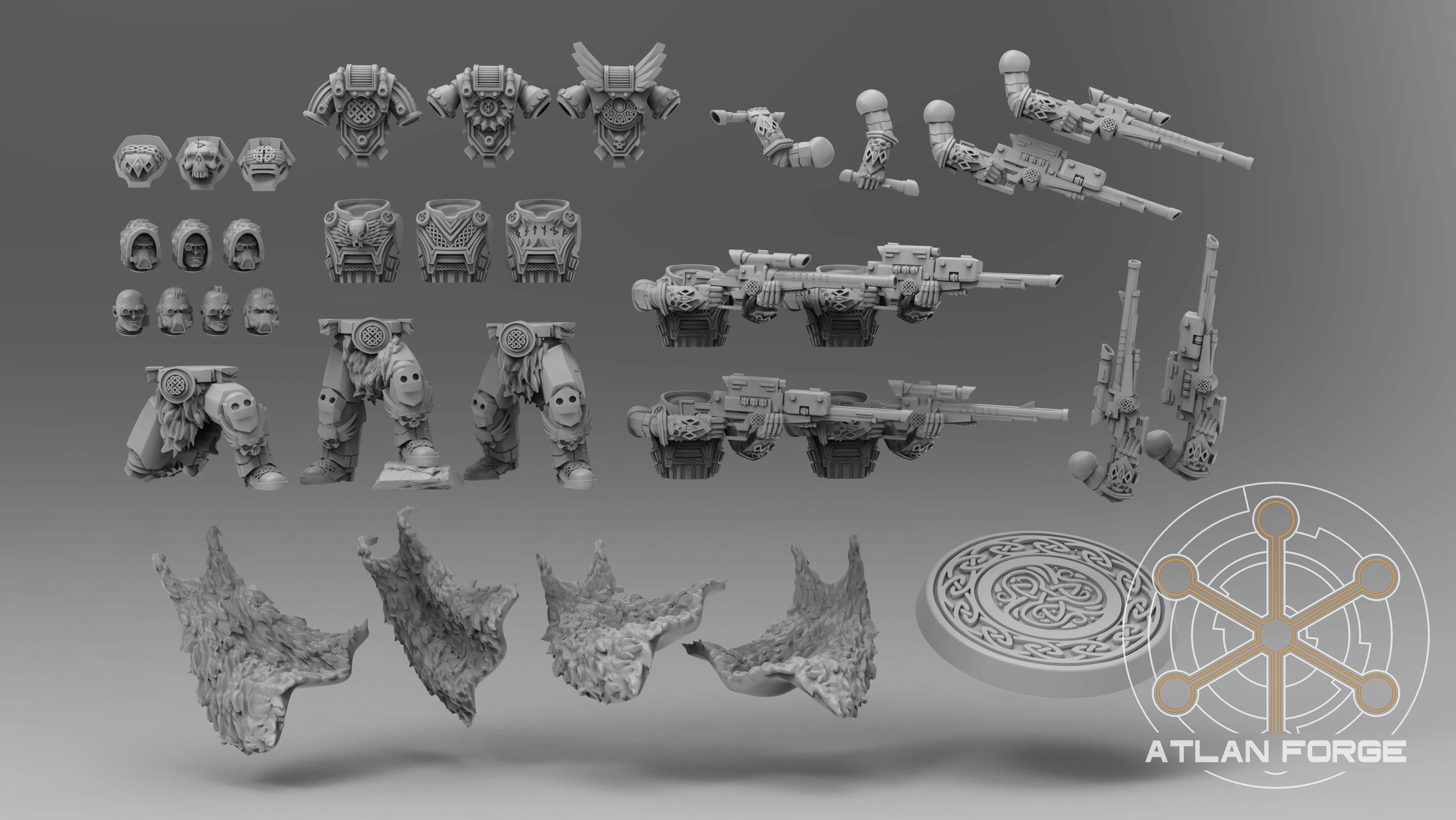 Asgardian Snipers 32mm sci-fi fantasy miniature tabletop games grimdark RPGs dnd wargaming miniature dungeons and dragons painting