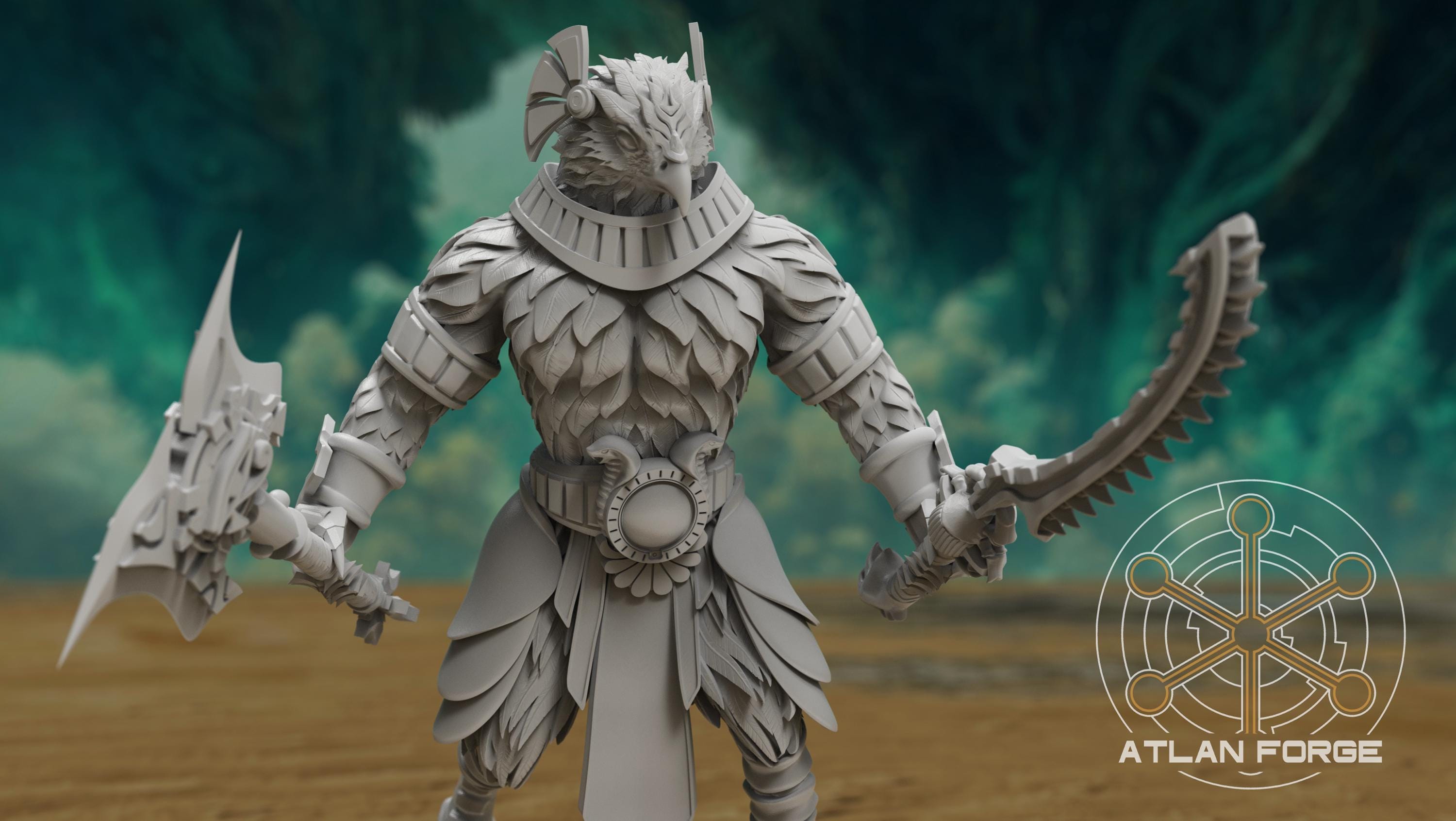 Avian Berserkers 32mm sci-fi fantasy miniature tabletop games grimdark RPGs dnd wargaming miniature dungeons and dragons painting