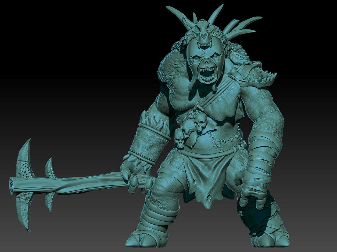 Terror Realm Hill Orge Chieftain 28mm miniatures dnd gift fantasy miniatures dungeons and dragons minis wargaming miniatures tabletop Gift