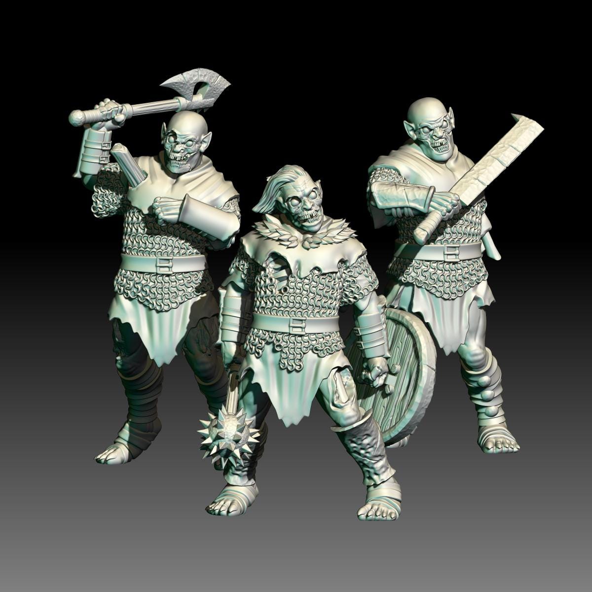 Ghost Warriors Army of dead 28mm miniature dungeon and dragons fantasy wargaming miniature tabletop fantasy wargame miniature painting dnd