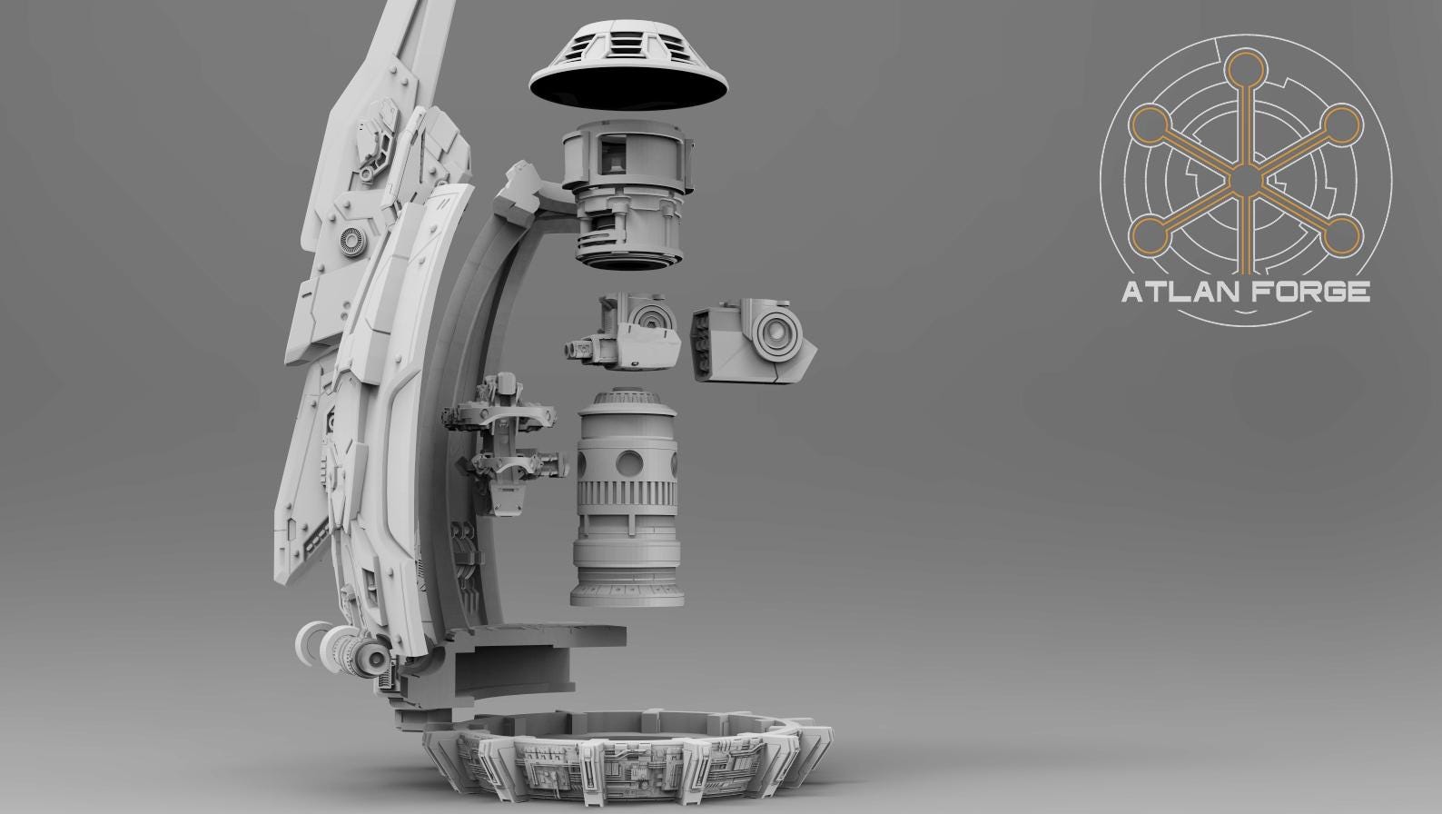 Landing Pod 32mm scale sci-fi fantasy for tabletop games grimdark RPGs dnd wargaming miniature dungeons and dragons