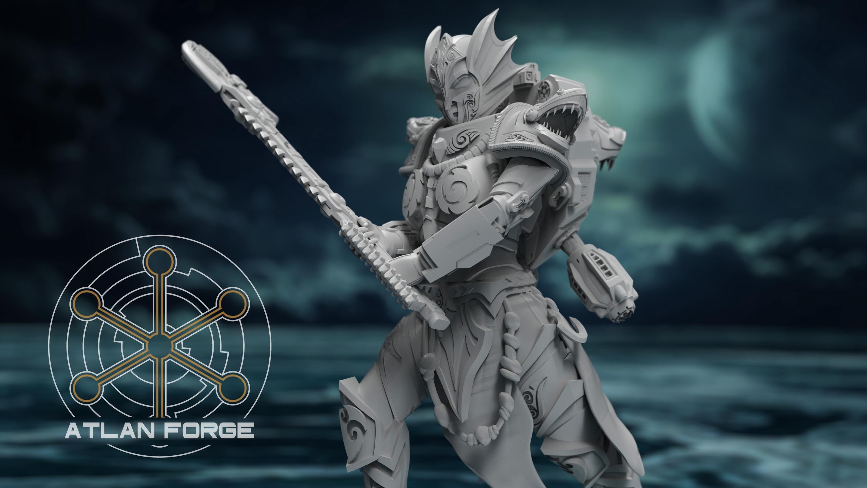 Wai Toa Ngaru Toa Wahine 32mm Resin Miniatures – Sci Fi Fantasy Squad for Wargaming and DnD