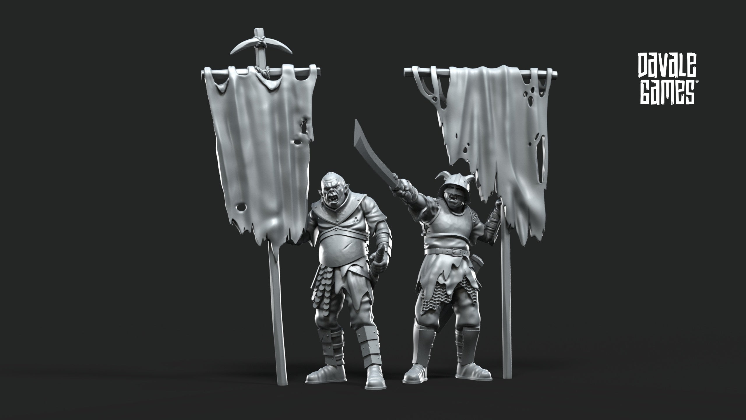Dark City of Morlok Legion 28mm Resin Miniatures – Fantasy Orc Army for DnD and Wargaming