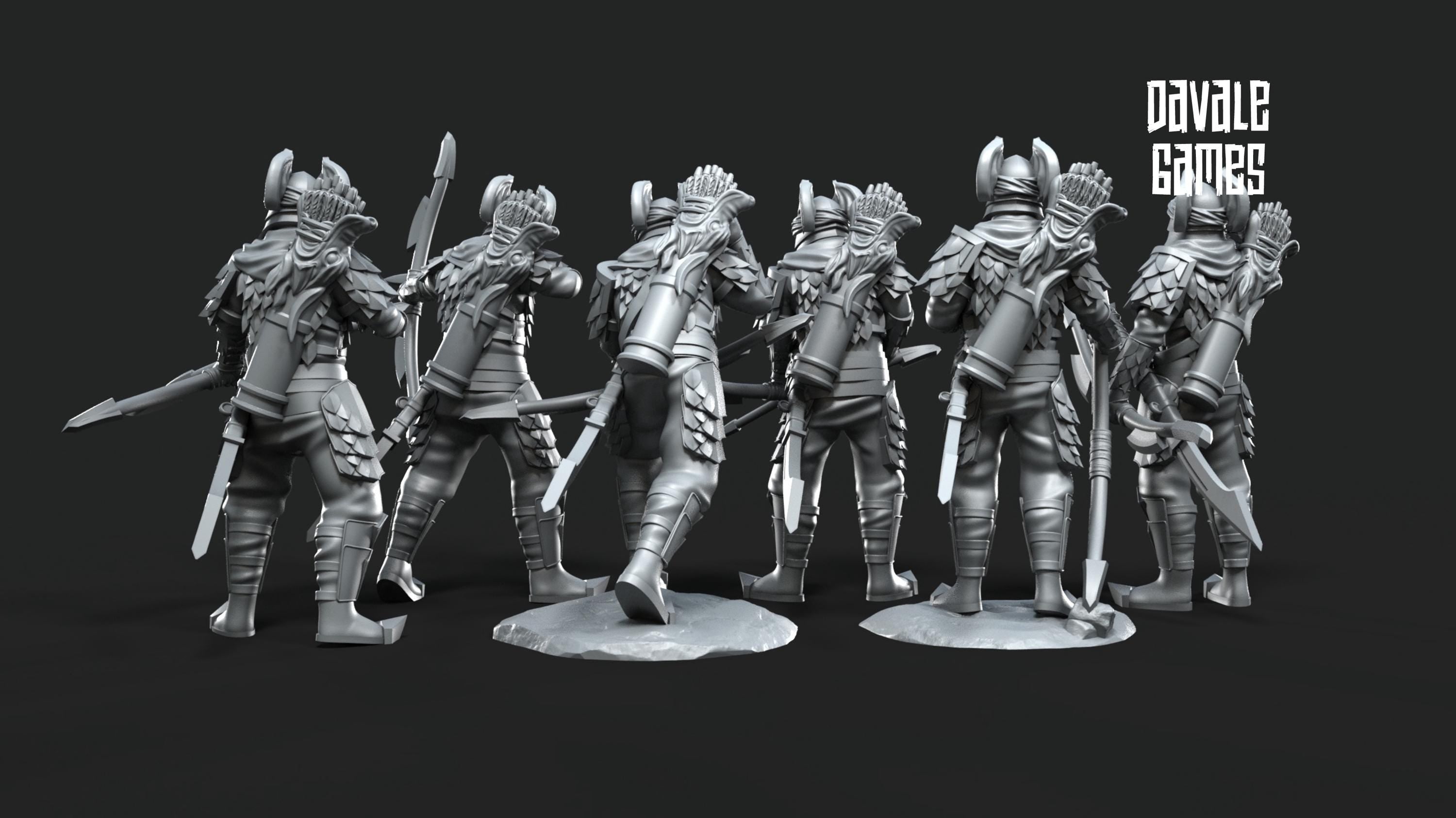 Dragon Army Archers 28mm miniatures dnd minis fantasy miniatures dungeons and dragons miniatures wargaming miniatures tabletop