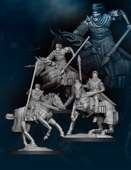 Snake Riders on horse 28mm miniatures dnd minis fantasy miniatures dungeons and dragons miniatures  wargaming miniatures tabletop wargames