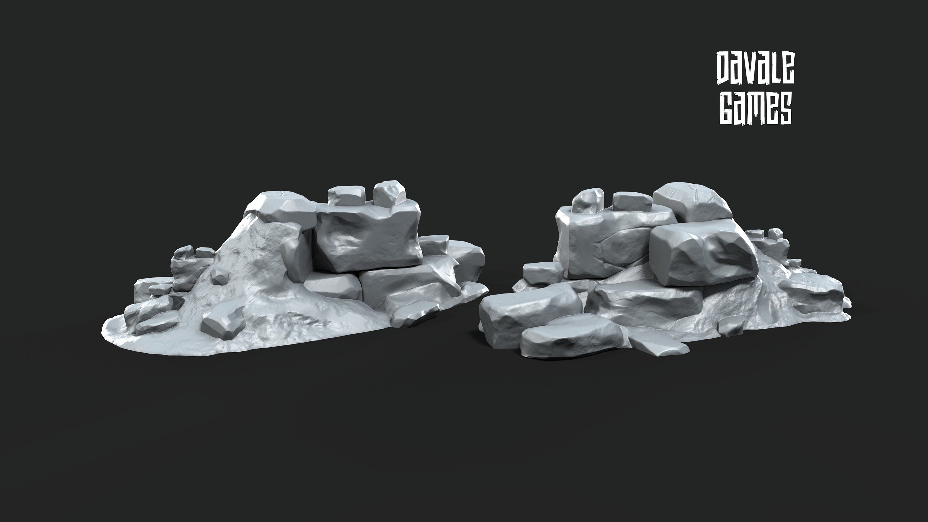 28mm Scatter Terrain small stone piles tabletop fantasy wargaming miniature dnd dungeons and dragons pathfinder miniature for painting gift