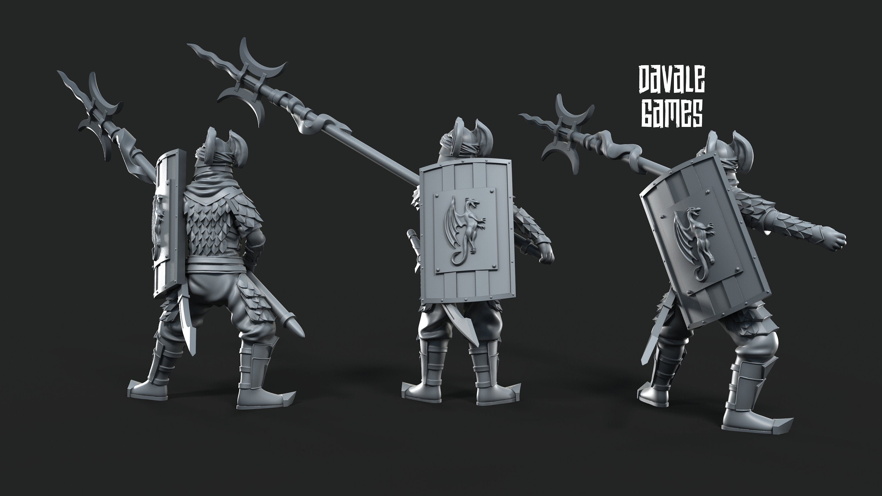 Dragon Army long spear warriors 28mm miniature dungeon and dragons fantasy wargaming miniature tabletop fantasy miniature painting dnd