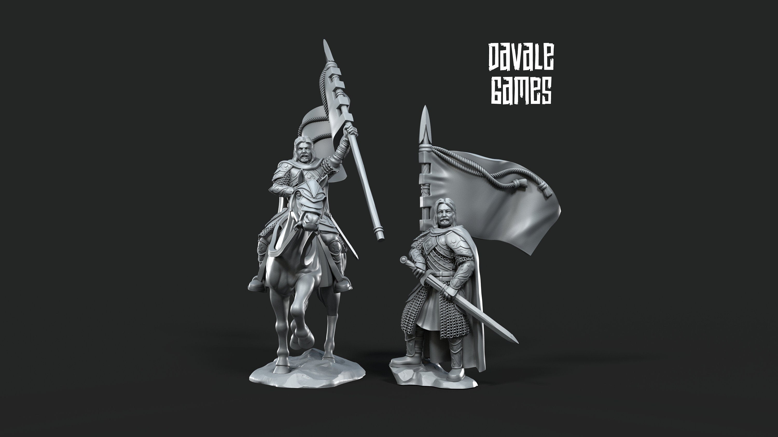 West Human banner 28mm dnd miniature dungeon and dragons wargaming miniature tabletop wargame fantasy miniature for painting