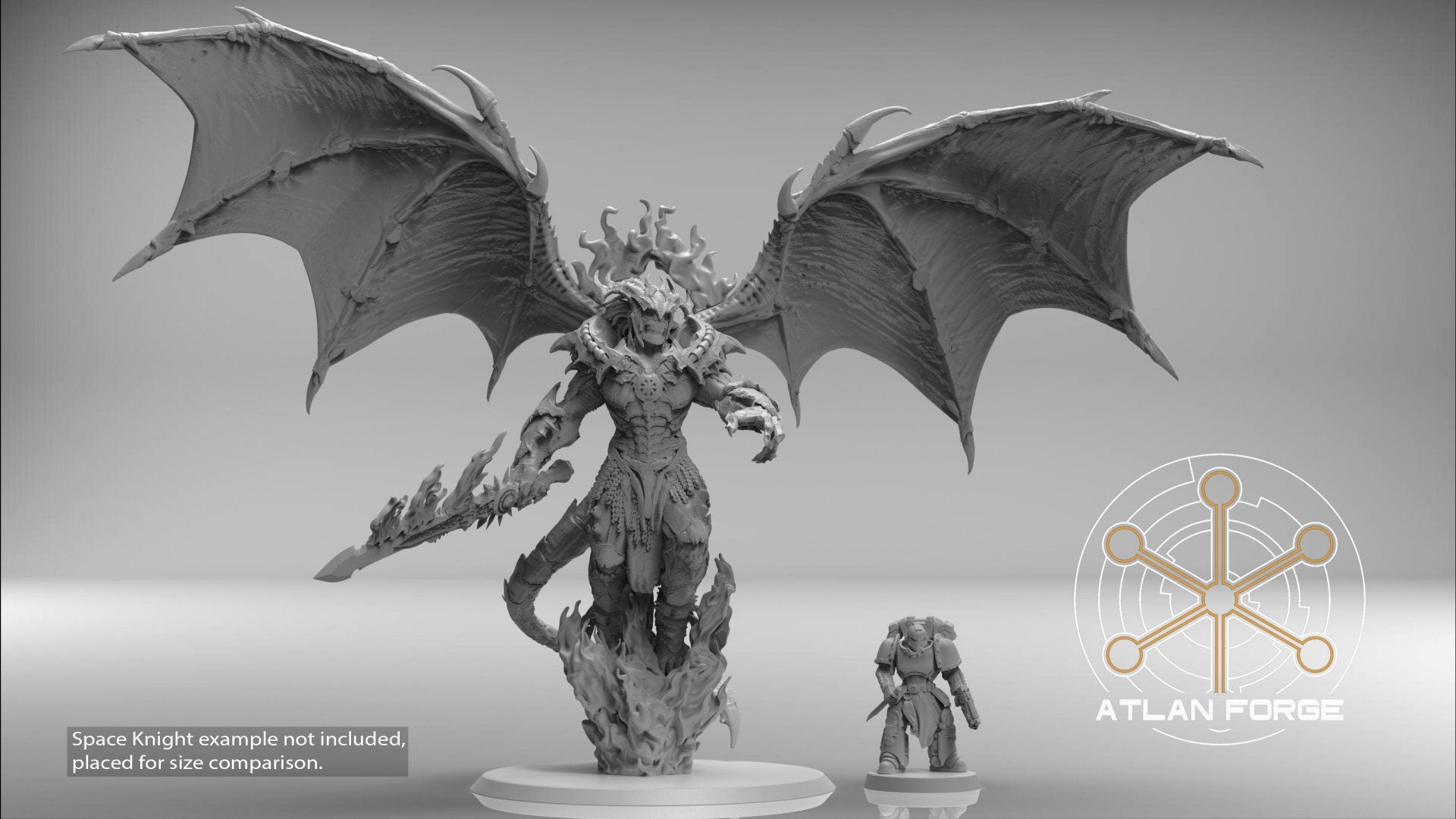 Daemon hades Archdemon of Hades 32mm sci-fi fantasy miniature for tabletop games grimdark RPGs wargaming miniature dungeons and dragons