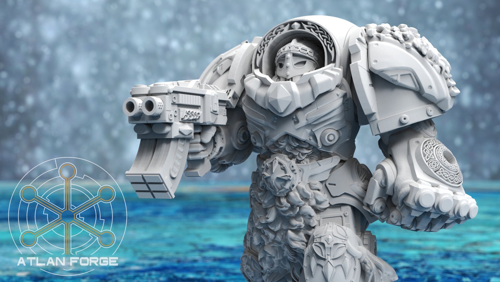Asgardian Einherjar 32mm sci-fi fantasy miniature for tabletop games grimdark RPGs dnd wargaming miniature dungeons and dragons gift