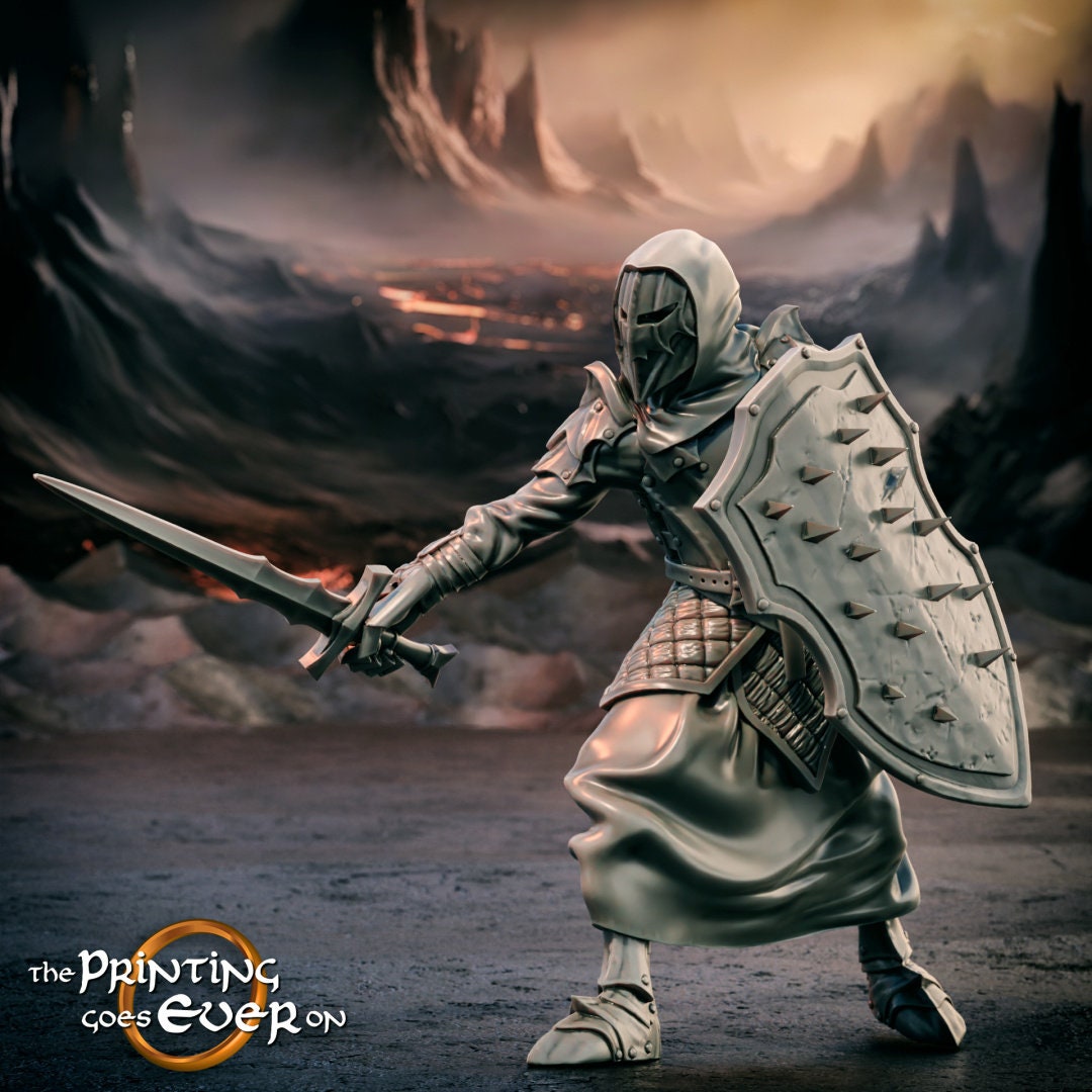 Shadow Knights on foot 28mm miniatures dnd minis fantasy miniatures dungeons and dragons miniatures for painting wargaming miniatures