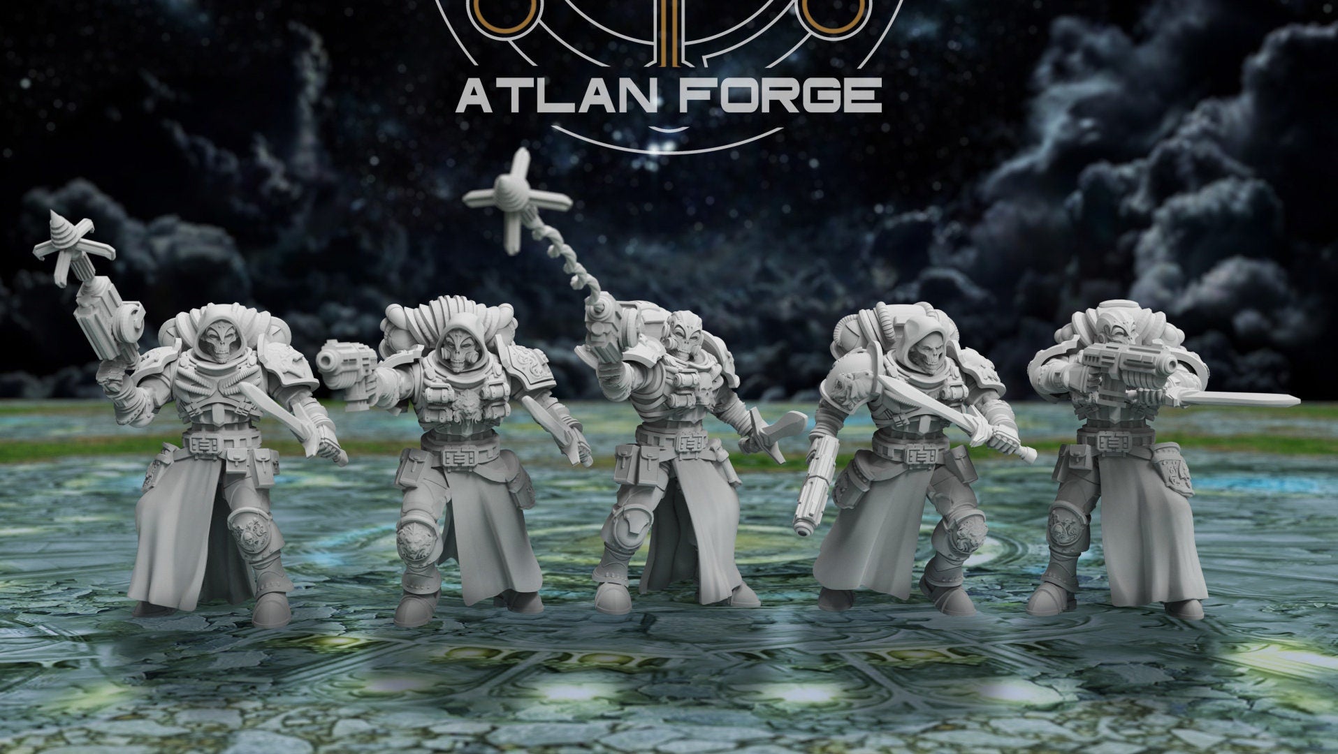 Angelic Ravagers 32mm sci-fi fantasy miniature for tabletop games grimdark RPGs dnd wargaming miniature dungeons and dragons painting gift