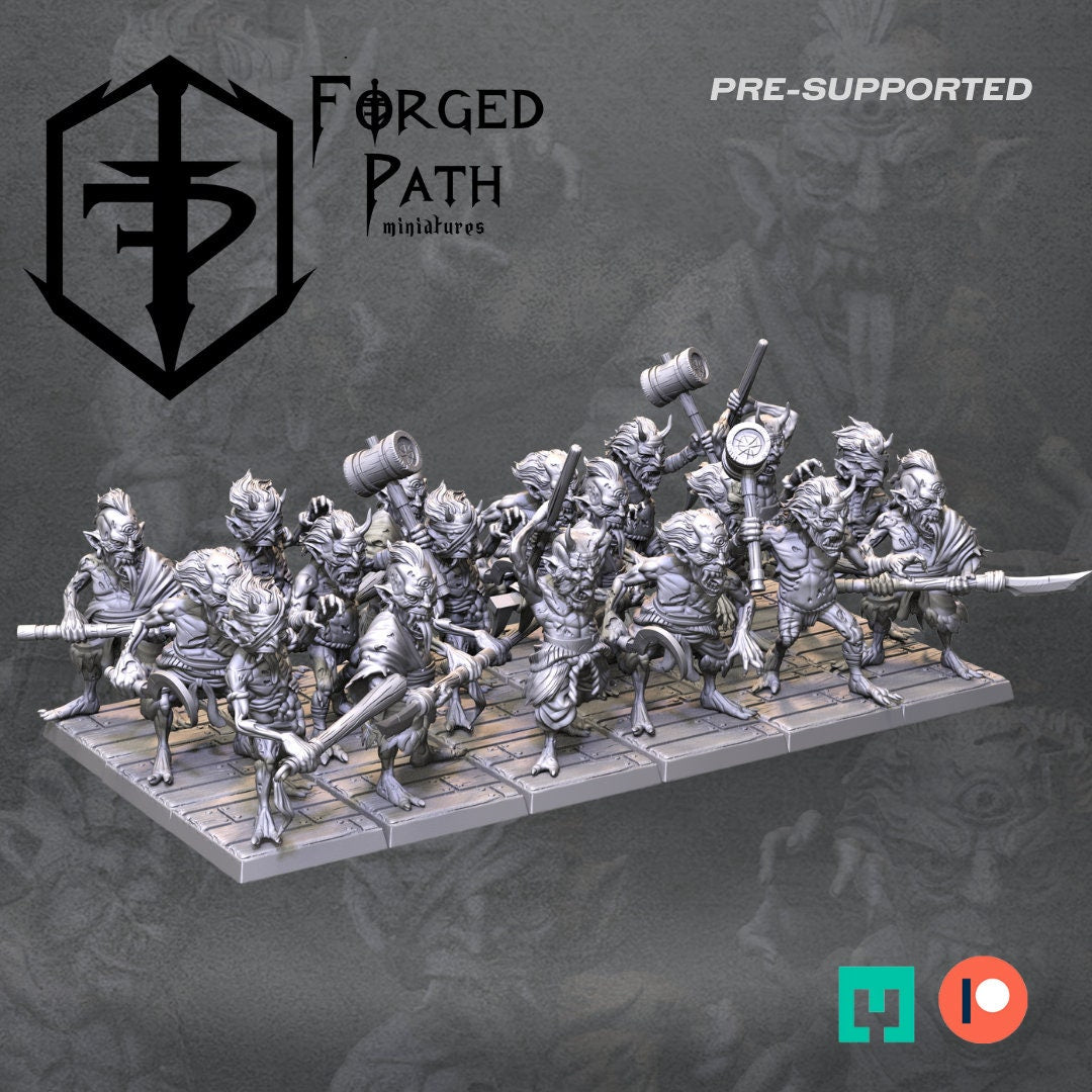 Blades of the cursed vampire goblin warrior Fantasy Wargaming Miniatures 32mm