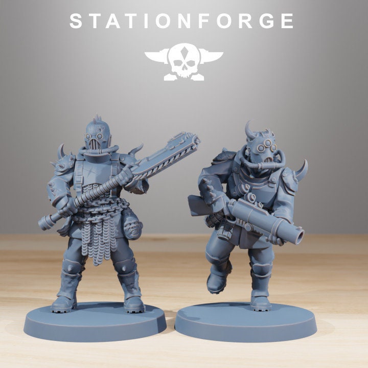 Corrupted Guard The Forsaken 32mm sci-fi fantasy miniature for tabletop games grimdark RPGs dnd wargaming miniature dungeons and dragons