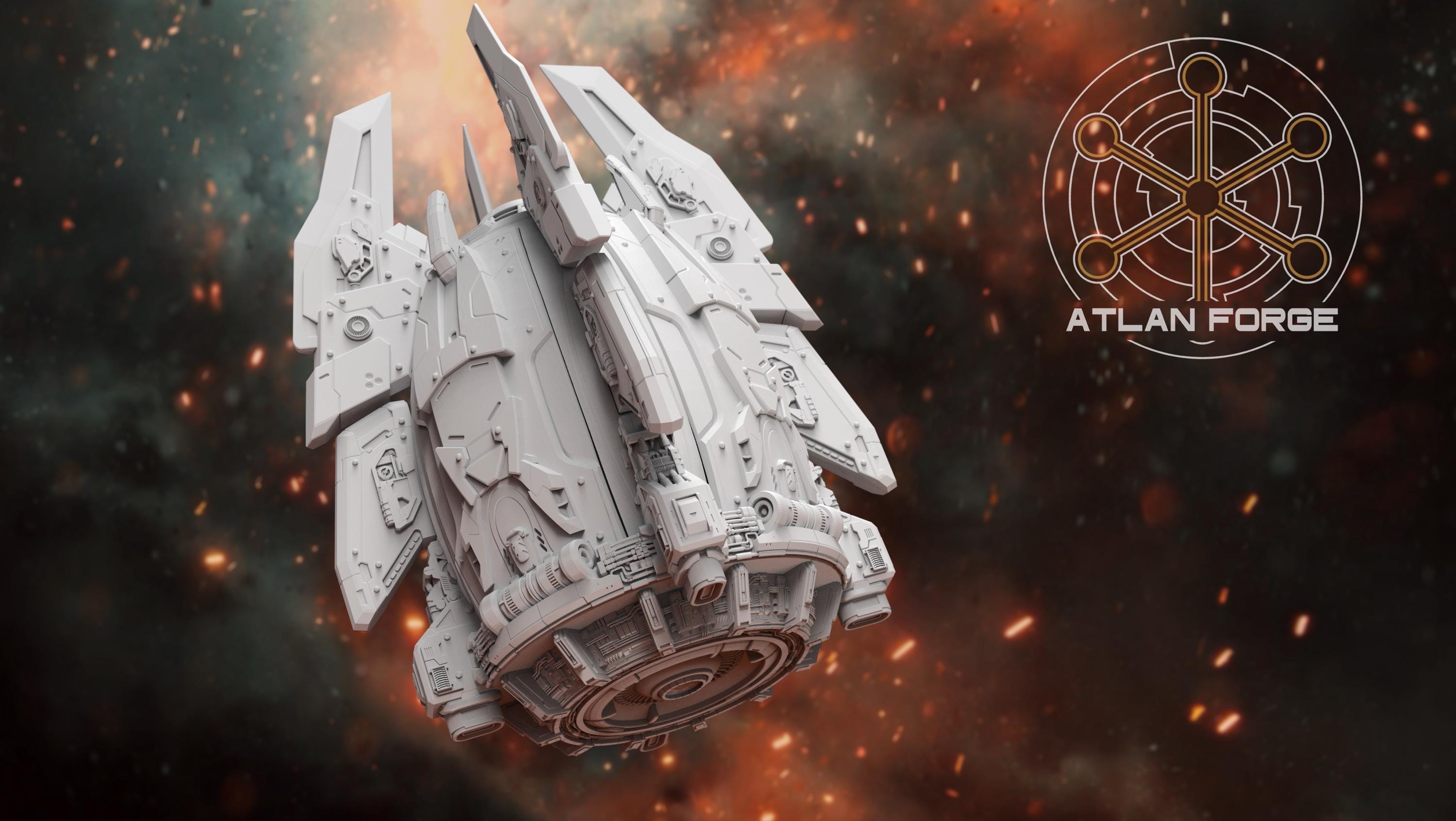 Landing Pod 32mm scale sci-fi fantasy for tabletop games grimdark RPGs dnd wargaming miniature dungeons and dragons