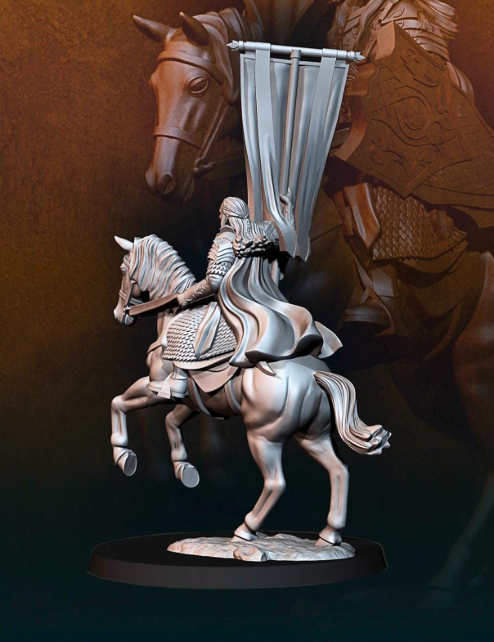 wood Elf banner 28mm miniatures dnd fantasy miniatures dungeons and dragons miniatures for painting wargaming miniatures tabletop wargames