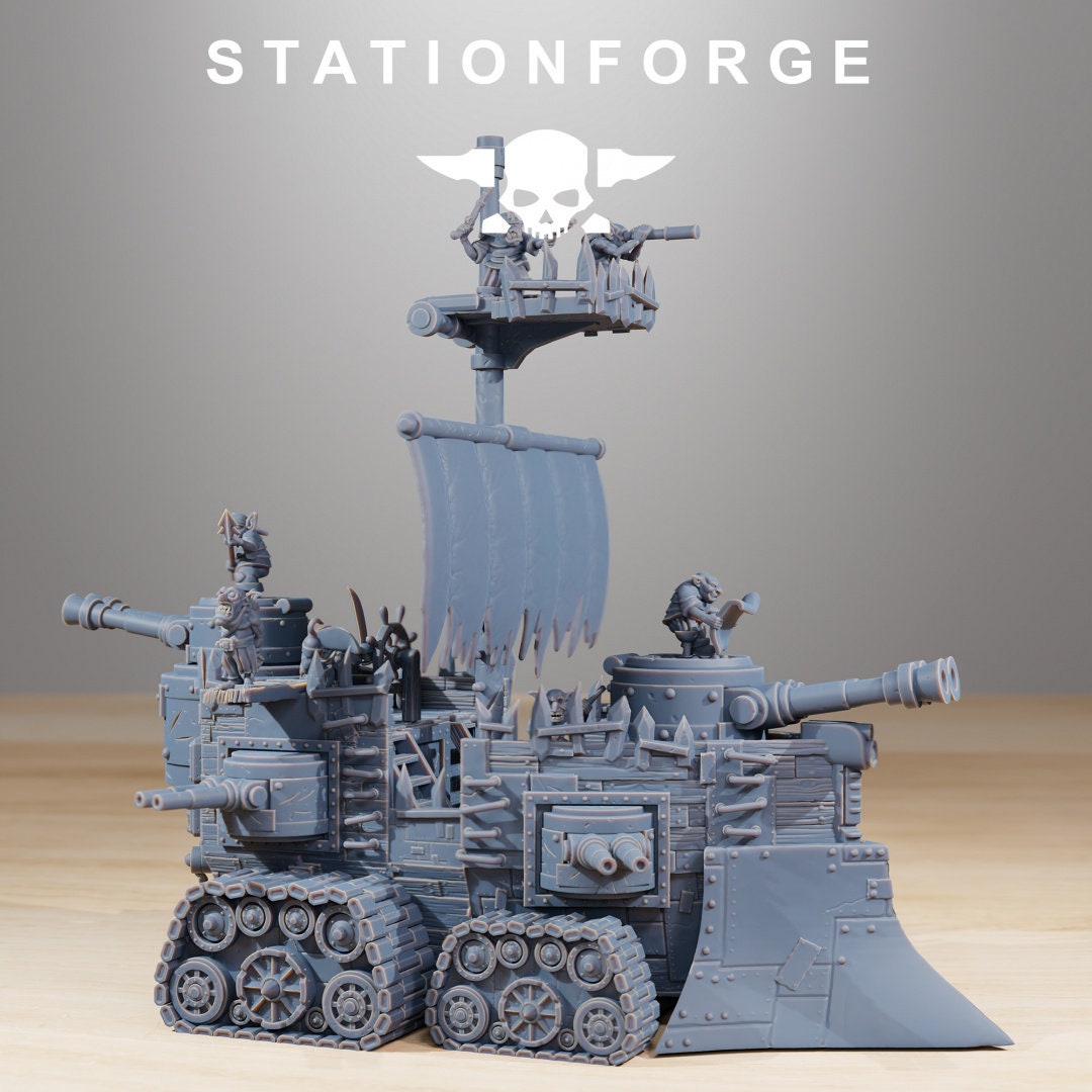 Gobs Short Pearl Battle Ship 32mm sci-fi fantasy miniature for tabletop games grimdark RPGs dnd wargaming miniature dungeons and dragons