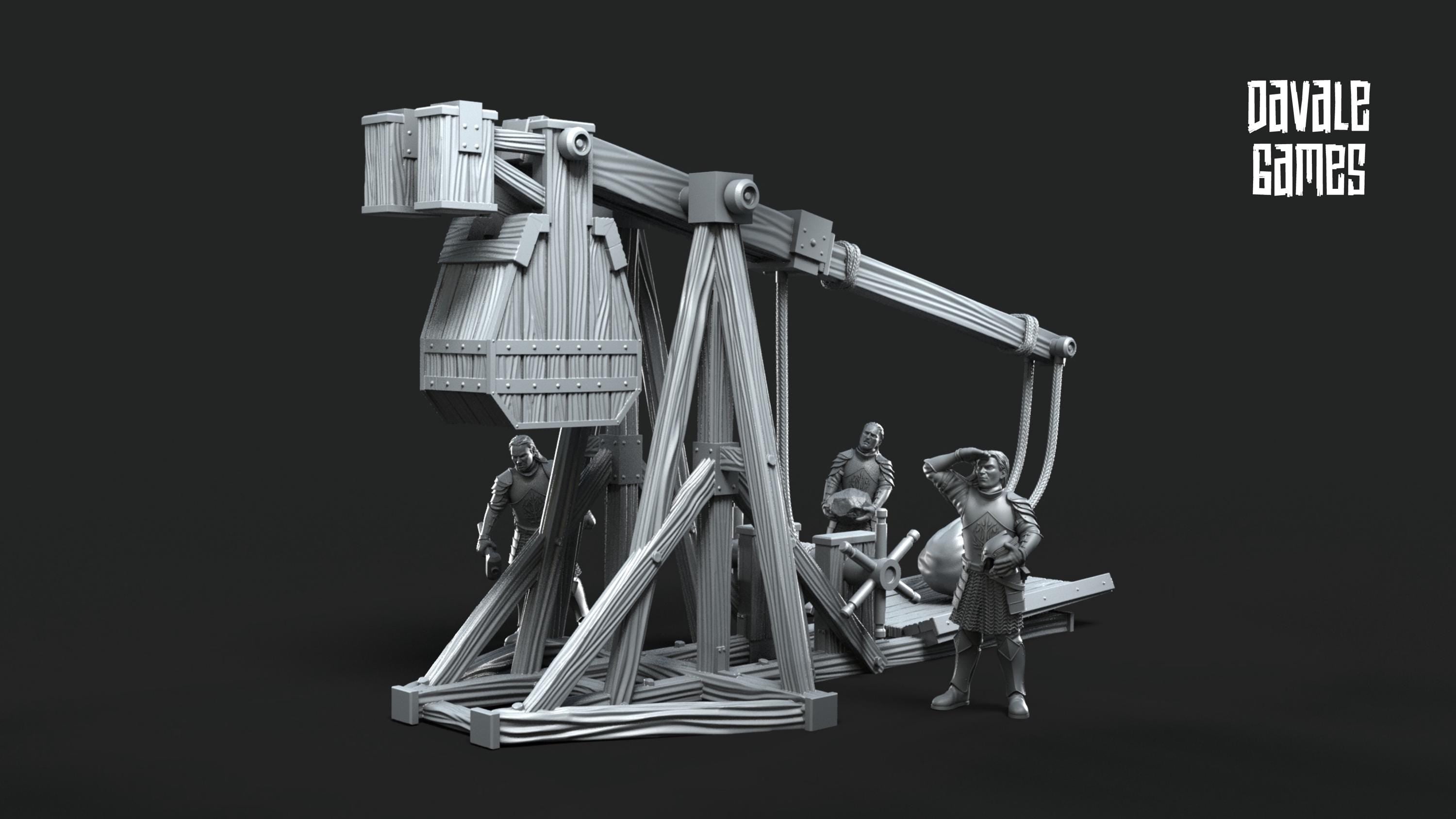 Grey Castle Trebuchet 28mm miniatures dnd minis fantasy miniatures dungeons and dragons painting wargaming miniatures tabletop