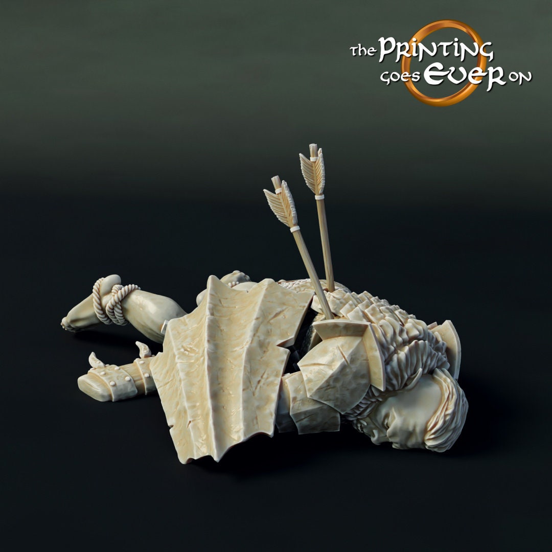 Corpses Bundle - Humans, Orcs, Horse 28mm miniatures dnd fantasy miniatures dungeons and dragons wargaming miniatures tabletop for painting