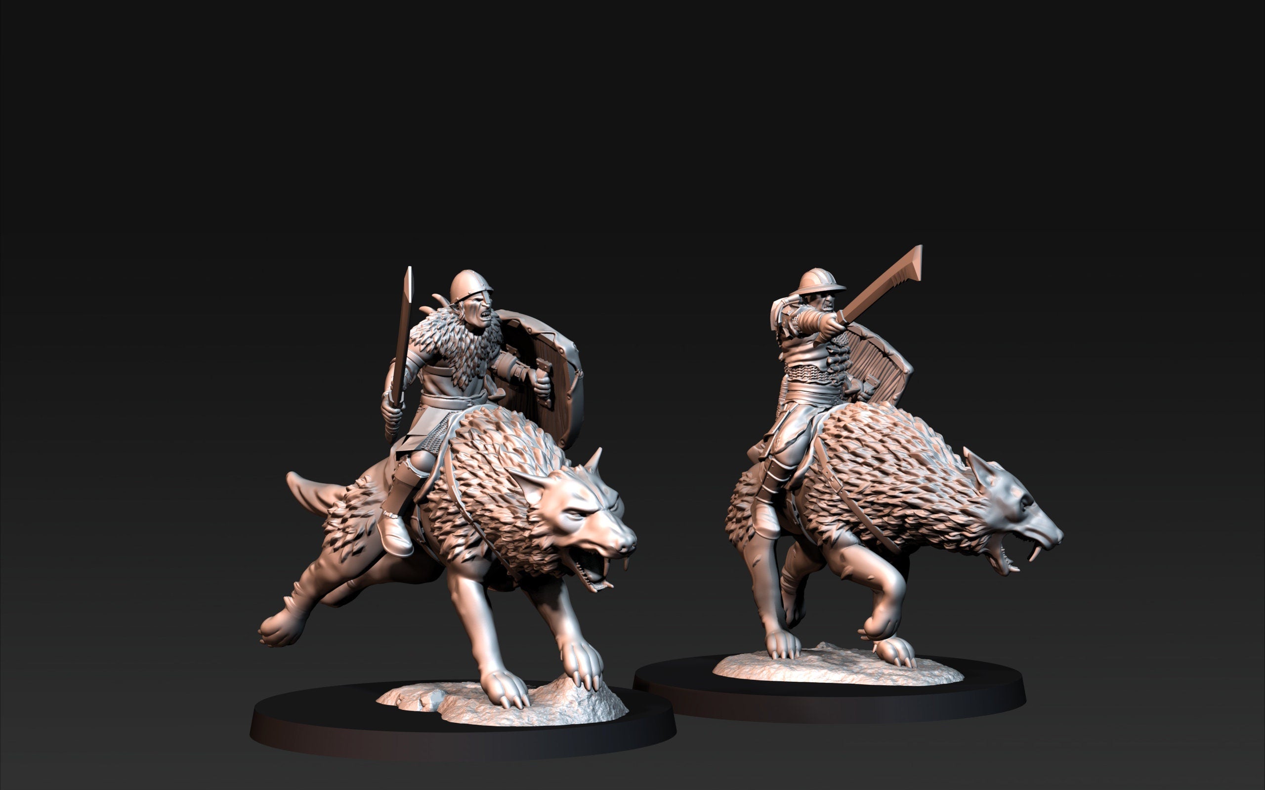 Warg Riders 28mm miniatures dnd minis fantasy miniatures dungeons and dragons miniatures for painting wargaming miniatures tabletop wargames
