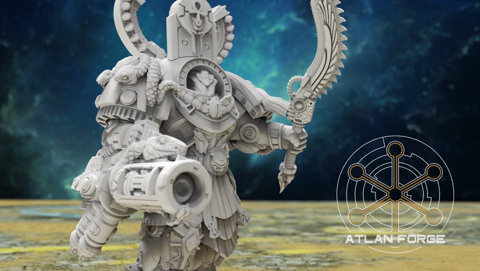 Aegyptian Nehebkau 32mm grimdark fantasy miniature dnd wargaming miniature dungeons and dragons painting gift RPG tabletop minis