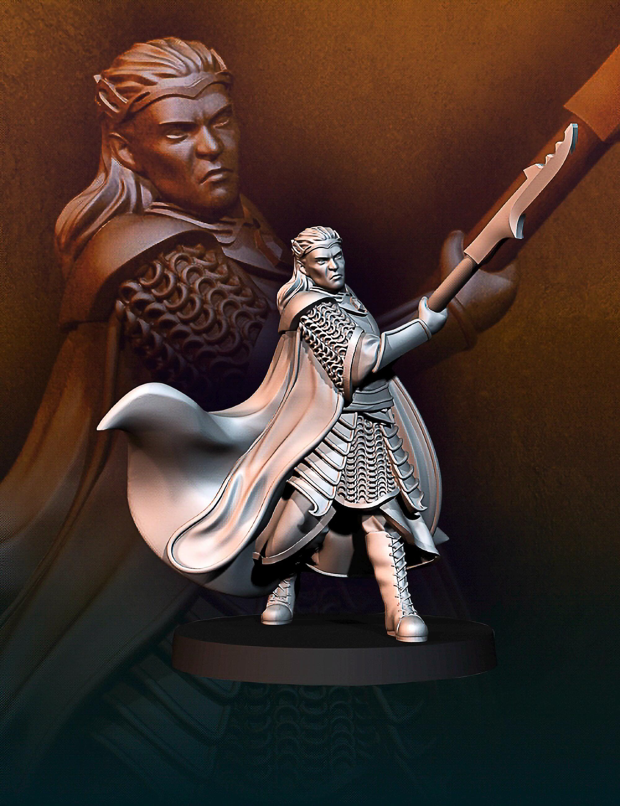 Elf king 28mm miniatures dnd minis fantasy miniatures dungeons and dragons miniatures for painting wargaming miniatures tabletop wargames