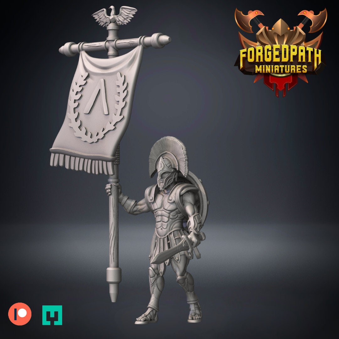 Greek Spartans - Greek Spartan command squad dnd fantasy tabletop wargames 32mm