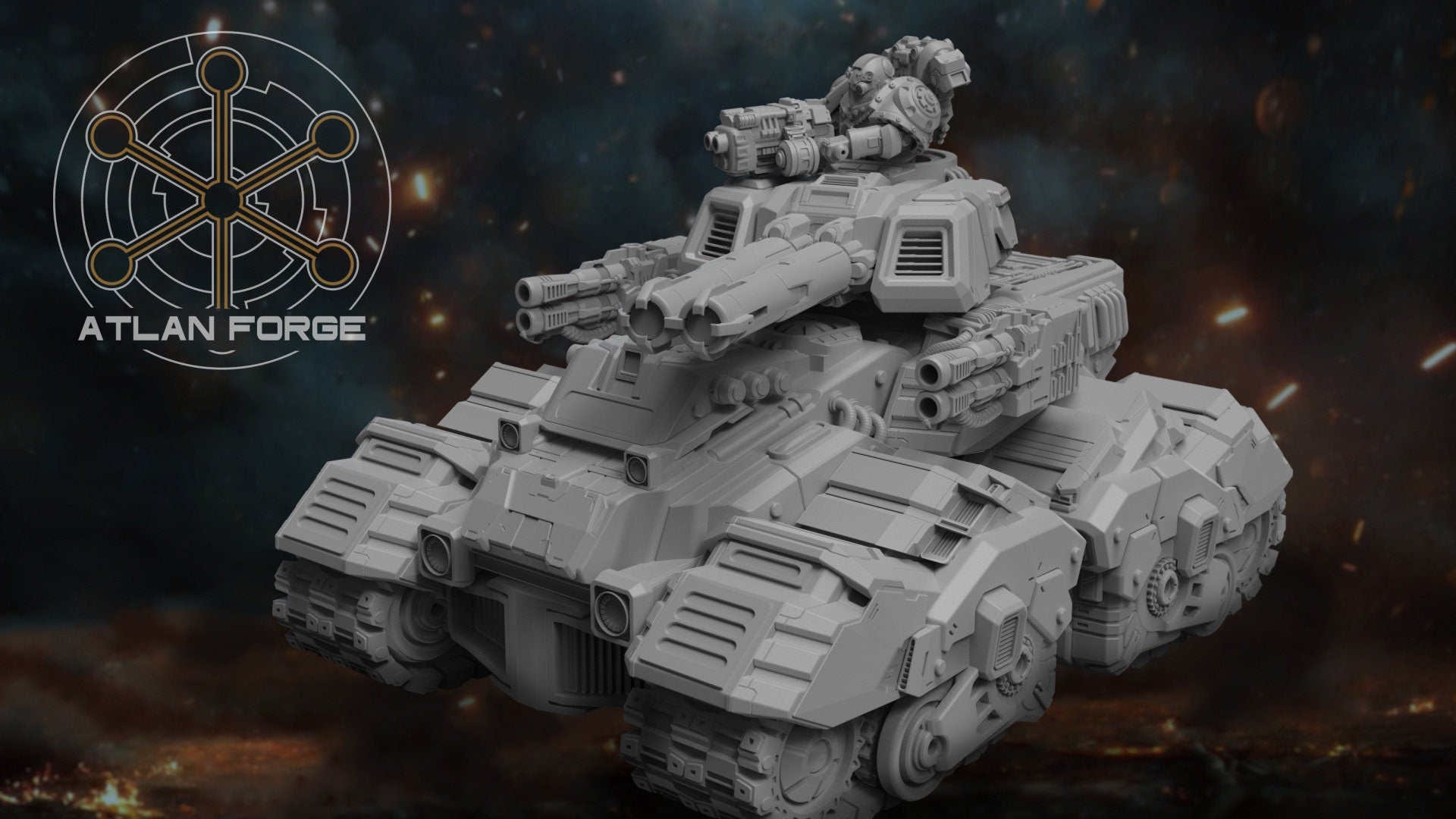 Smilodon Battle Tank 32mm sci-fi fantasy miniature for tabletop games grimdark RPGs dnd wargaming miniature dungeons and dragons