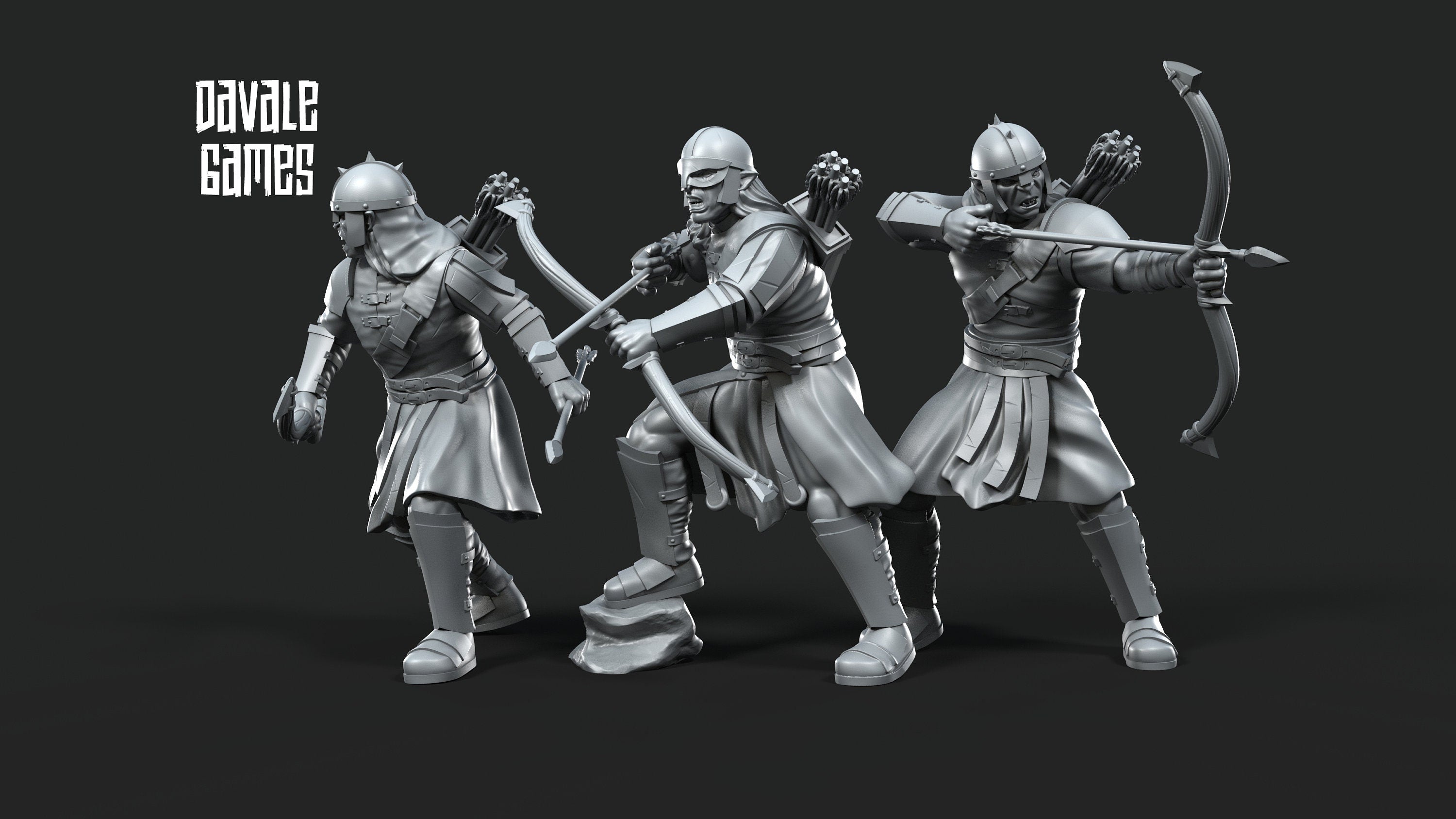 Regular Tracker orcs archers 28mm miniatures dnd fantasy miniatures dungeons and dragons wargaming miniatures tabletop wargames miniature