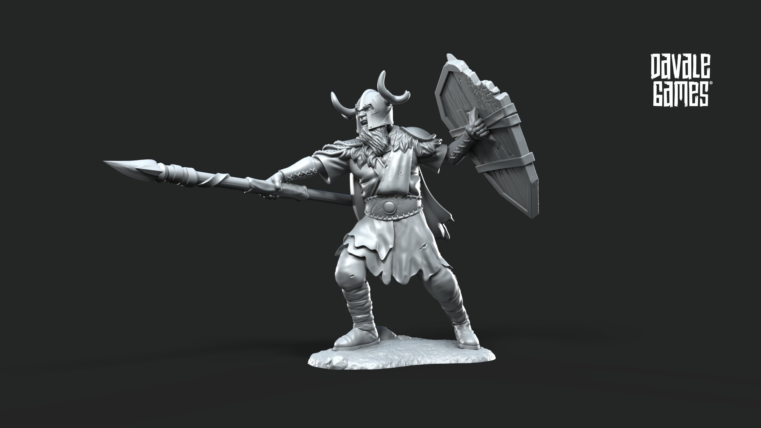Khalum Spearmen and Banner 28mm Resin Miniatures – Fantasy Infantry Warband for DnD and Wargaming