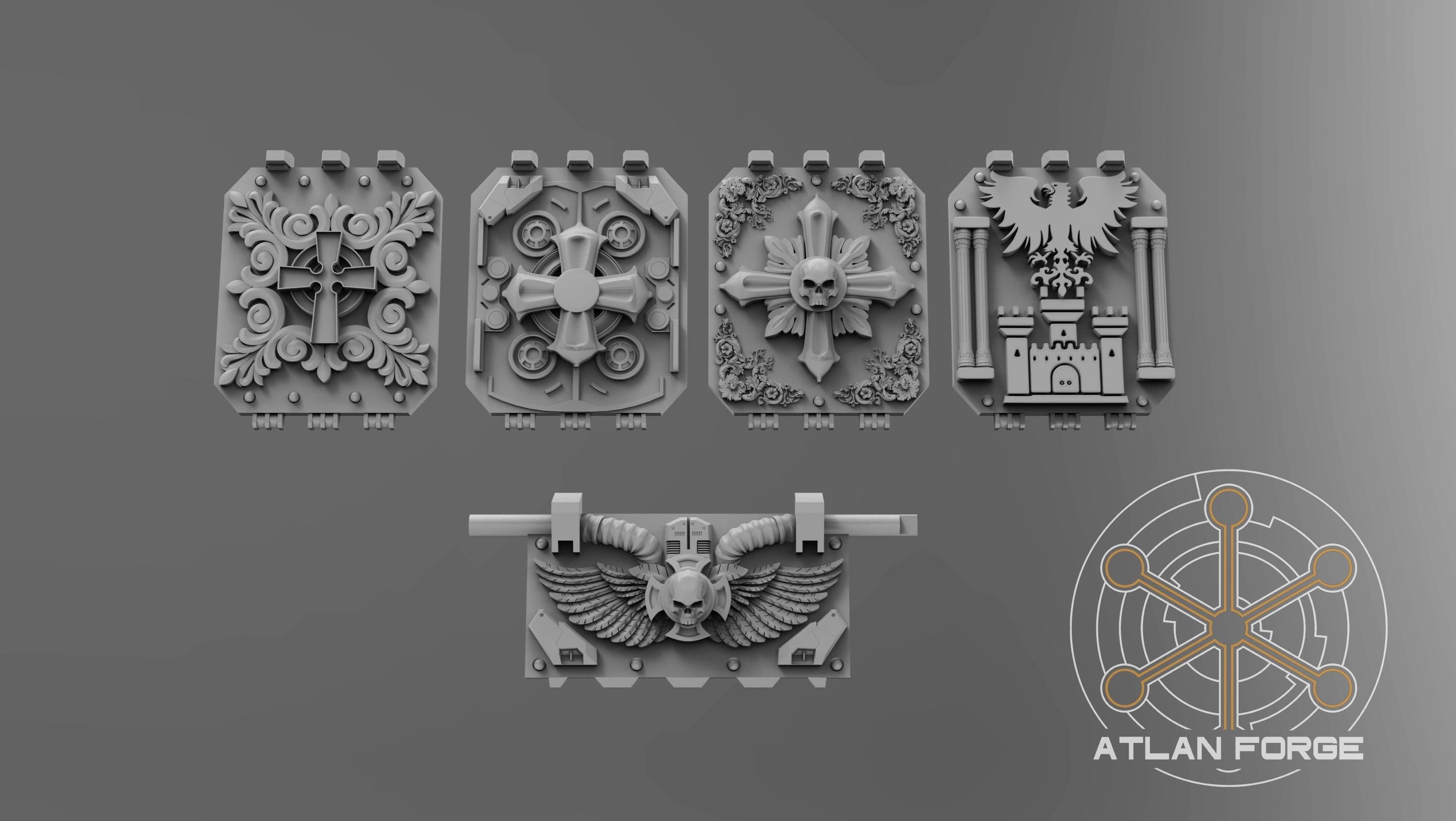 Templar Vehicle Ornaments 32mm Miniature conversions kits fantasy miniature kit bashing set wargaming miniature painting gift RPG tabletop