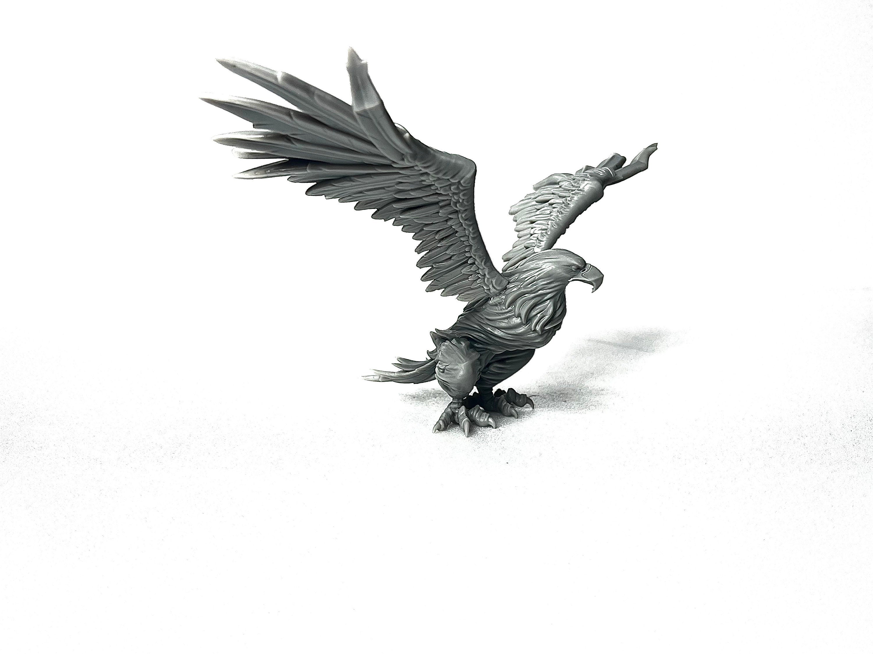 Silver Goat Dwarves and giant eagles tabletop wargaming miniatures 28mm
