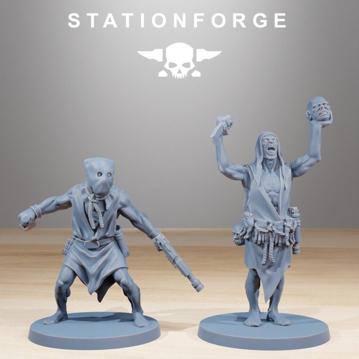 Corrupted Guard Fanatics 32mm sci-fi fantasy miniature for tabletop games grimdark RPGs dnd wargaming miniature dungeons and dragons