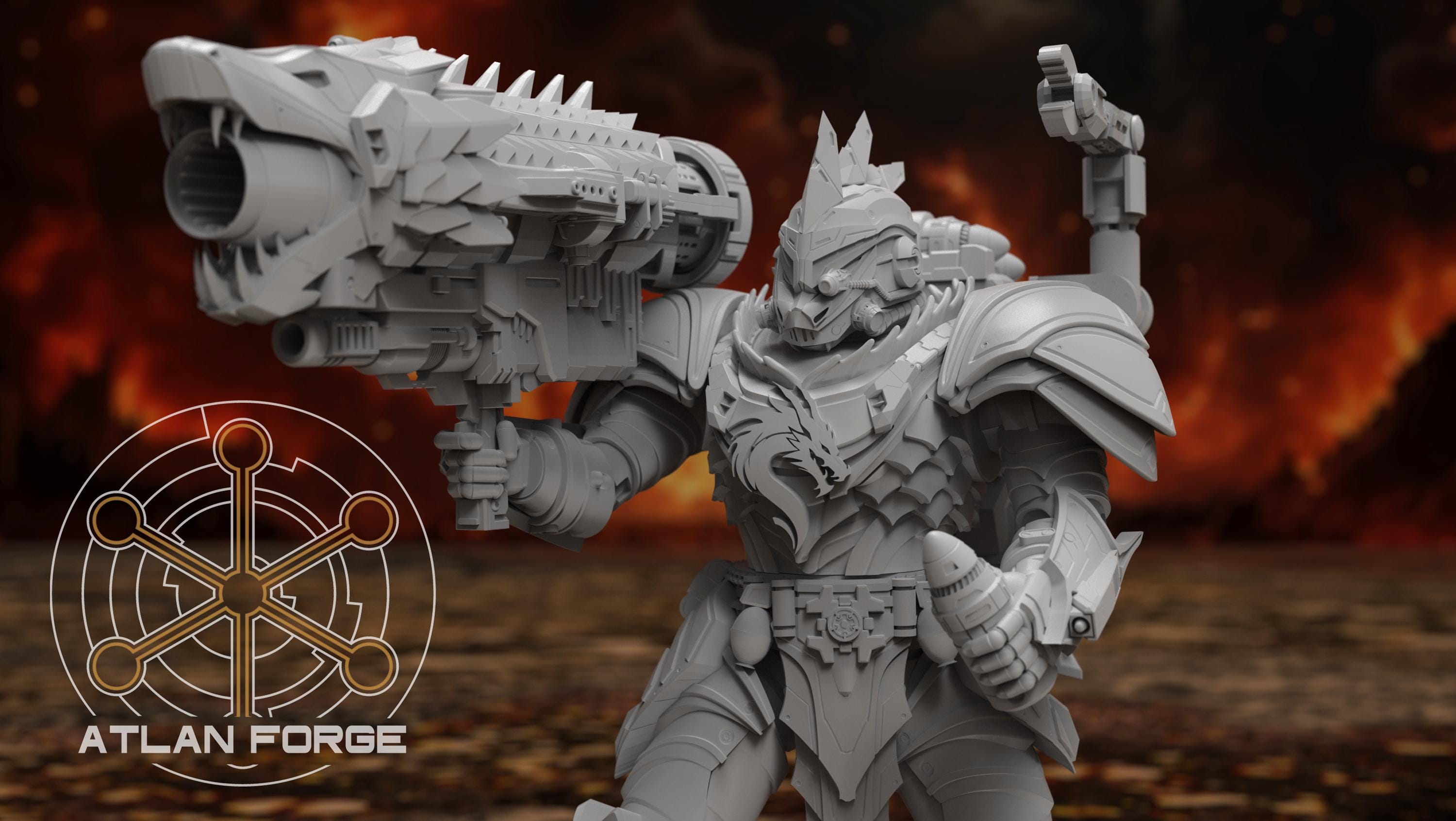 Dragon Knights Incinerators 32mm sci-fi fantasy miniature tabletop games grimdark RPGs dnd wargaming miniature dungeons and dragons painting