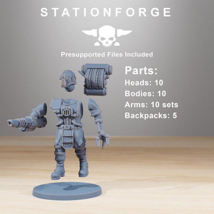 Scavenger Cyborgs 32mm sci-fi fantasy miniature for tabletop games grimdark RPGs dnd wargaming miniature dungeons and dragons