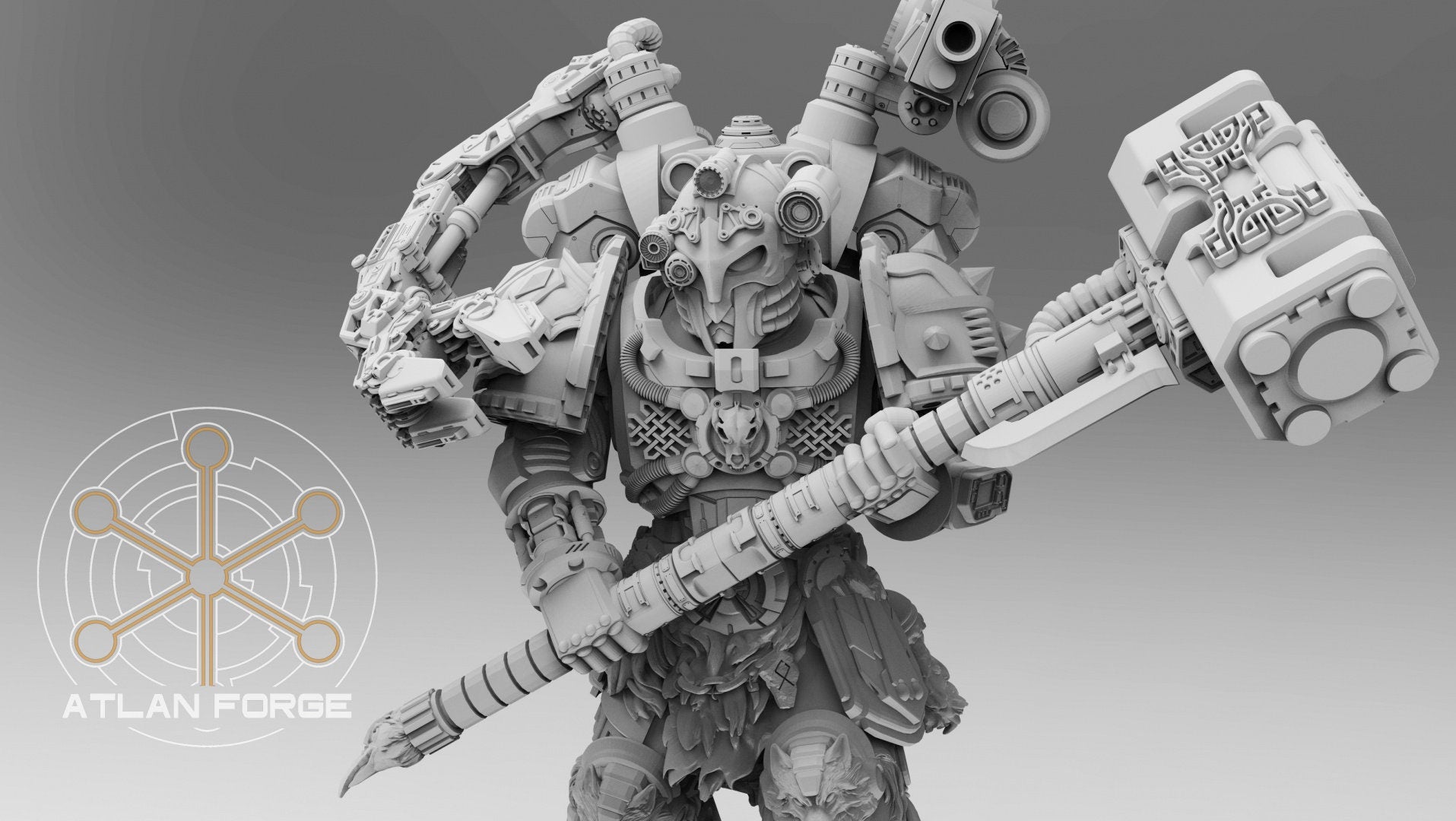 Asgardian Artificer 32mm sci-fi fantasy miniature for tabletop games grimdark RPGs dnd wargaming miniature dungeons and dragons gift