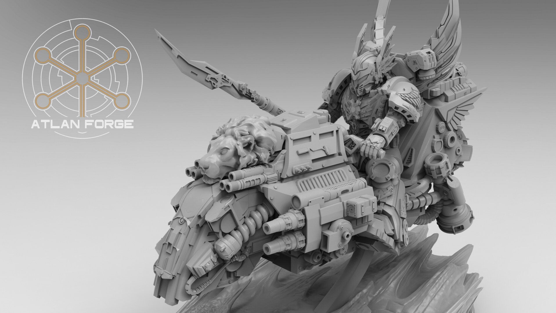 Angelic Hover Bikes 32mm sci-fi fantasy miniature for tabletop games grimdark RPGs dnd wargaming miniature dungeons and dragons painting