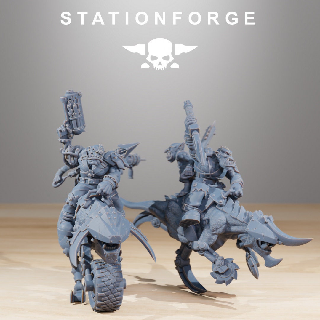 Orkaz Beast Riders 28mm sci-fi fantasy miniature for tabletop games grimdark RPGs dnd wargaming miniature dungeons and dragons