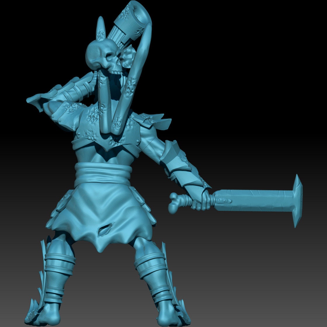 Iron fang clan horn bearer 28mm miniatures dnd gift fantasy miniatures dungeons and dragons wargaming miniatures tabletop wargames