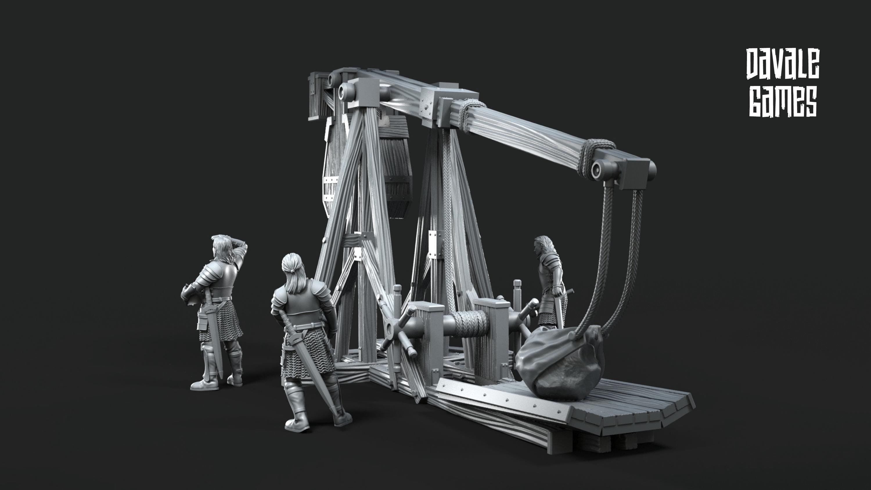 Grey Castle Trebuchet 28mm miniatures dnd minis fantasy miniatures dungeons and dragons painting wargaming miniatures tabletop