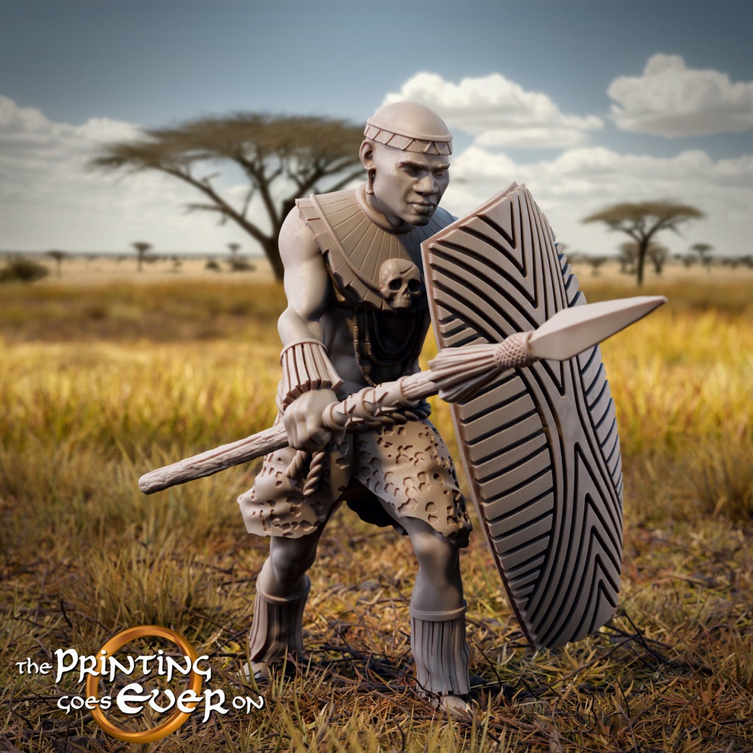 Tribal Warrior 28mm miniatures dnd minis fantasy miniatures dungeons and dragons miniatures  wargaming miniatures tabletop wargames