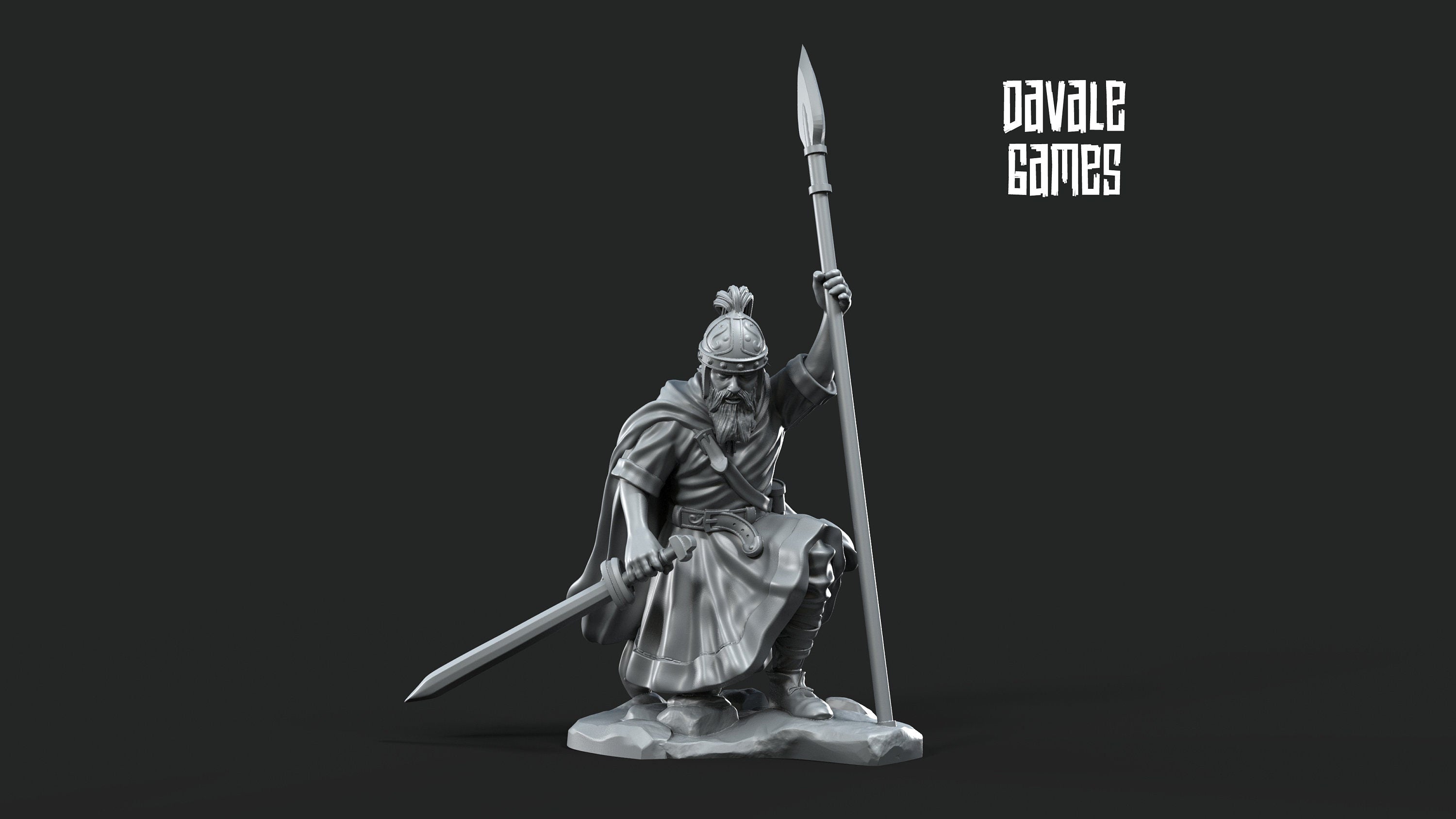 Roman Visigoths king 28mm miniatures dnd fantasy miniatures dungeons and dragons miniatures painting wargaming miniatures tabletop wargames