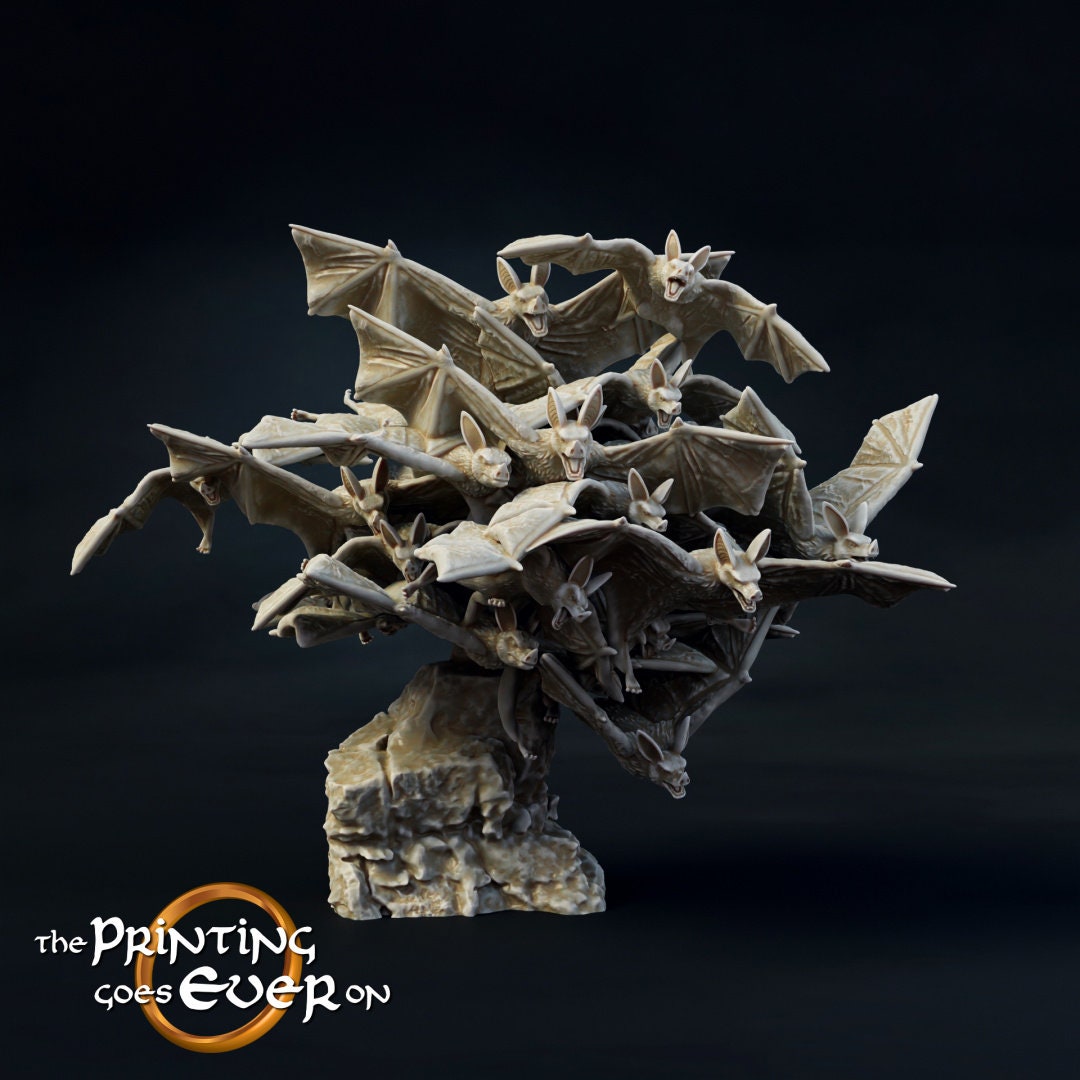 Bat swarm warbrand 28mm miniature dungeon and dragons fantasy wargaming miniature tabletop fantasy wargame miniature painting gift dnd mini