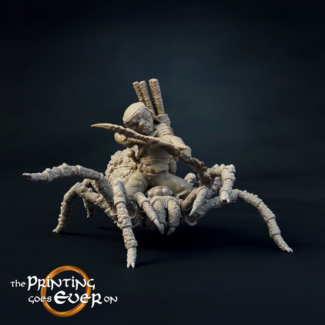 Goblin spider Riders 28mm miniatures dnd minis fantasy miniatures dungeons and dragons miniatures for painting wargaming miniatures tabletop