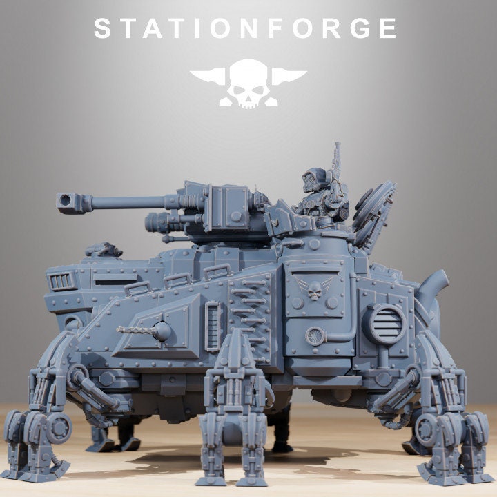 Scavenger Heavy Tank 32mm Resin Miniature – Grimdark Sci Fi War Machine for Wargaming