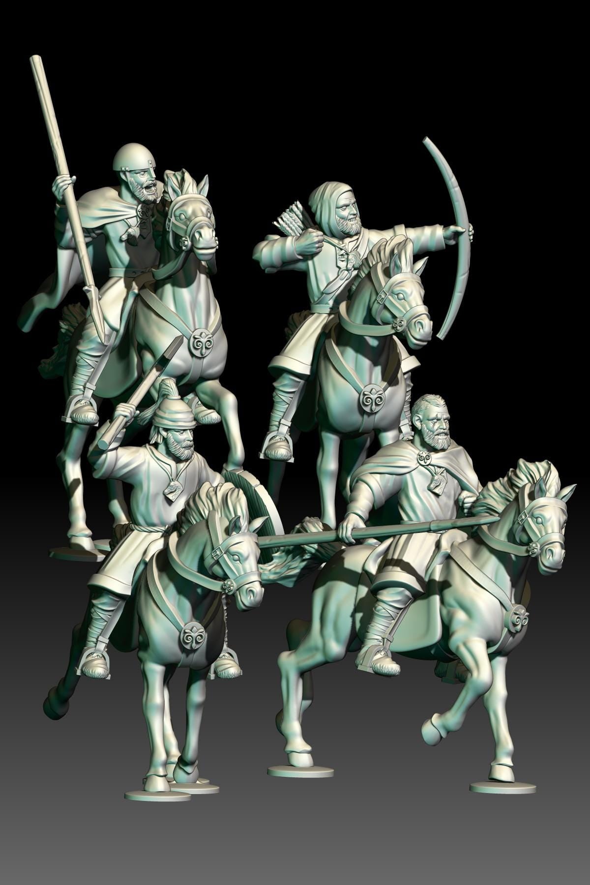 Horse Lord Riders 28mm dnd miniature dungeon and dragons fantasy wargaming miniature tabletop wargame fantasy miniature for painting gift